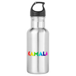 Kamala Regenbogengefälle Typografie moderner Stolz Edelstahlflasche