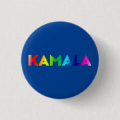 Kamala Regenbogengradition Typografie lgbt stolz b Button (Vorderseite)
