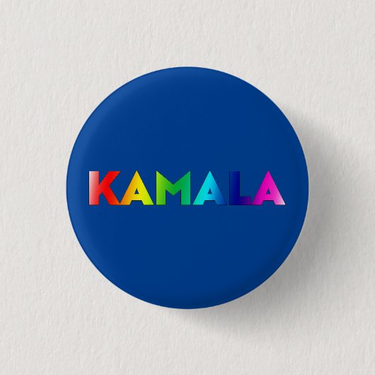 Kamala Regenbogengradition Typografie lgbt stolz b Button (Vorderseite)