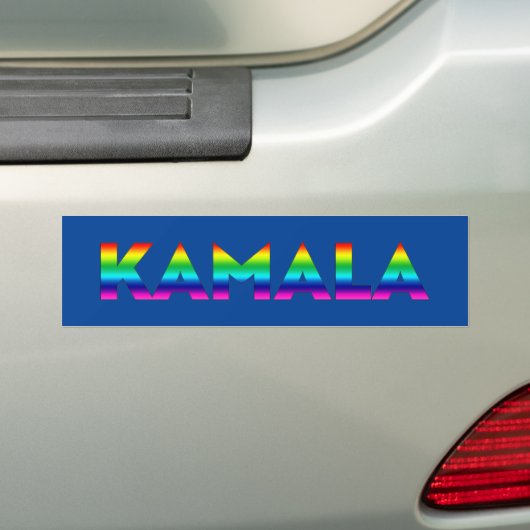 Kamala Regenbogentypografie Gay Pride blau Autoaufkleber (Auf Auto)