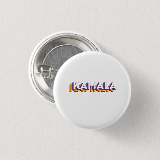 Kamala Retro Pride Button (Vorne & Hinten)