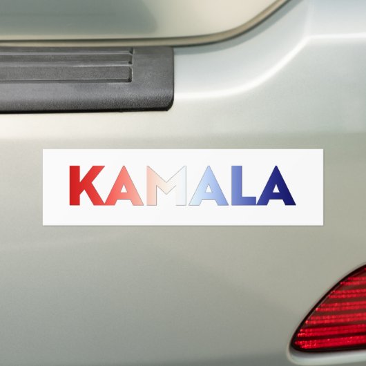 Kamala Rot-Blau-Typografie patriotisch Autoaufkleber (Auf Auto)