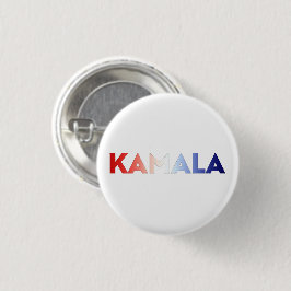 Kamala Rot-Blau-Typografie patriotisch Button