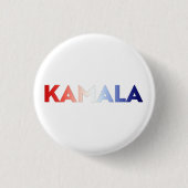 Kamala Rot-Blau-Typografie patriotisch Button (Vorderseite)