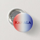Kamala Rot-Blau-Typografie patriotisch Button (Vorne & Hinten)