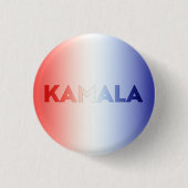 Kamala Rot-Blau-Typografie patriotisch Button (Vorderseite)