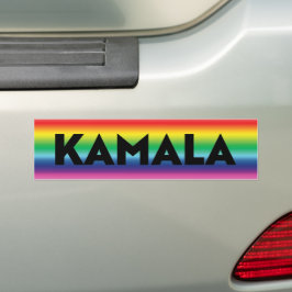 Kamala schwarze Typografie Regenbogengradientensto Autoaufkleber
