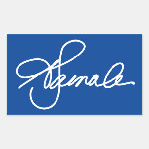 KAMALA-Signatur Rechteckiger Aufkleber