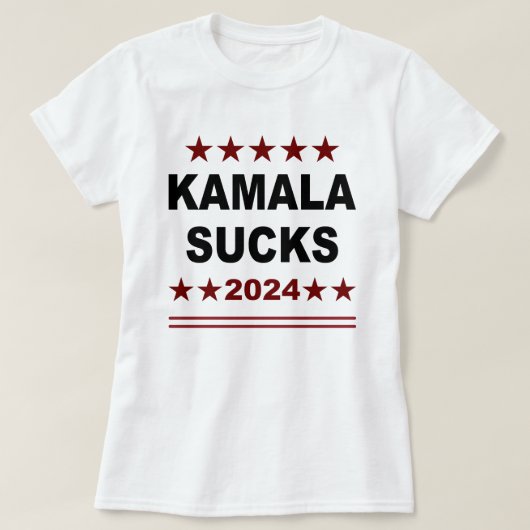 Kamala Sind zum Kotzen 2024 Funny Meme T-Shirt (Design vorne)