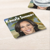 Kamala Sommer 2024 Rechteckiger Pappuntersetzer (angewinkelt)