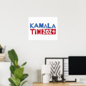Kamala + Tim 2024 Poster (Heimbüro)