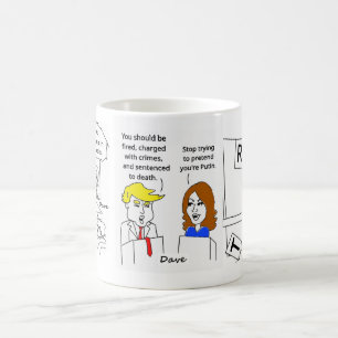 KAMALA TRUMP CARTOON TASSE