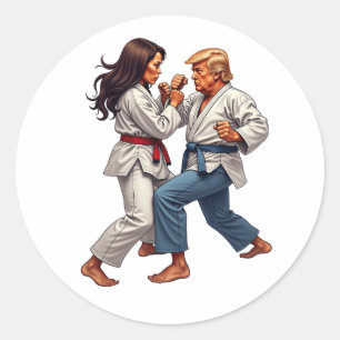 Kamala Trump Kämpfe 2024 Runder Aufkleber