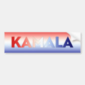 Kamala typografisch rot weiß und blau patriotisch autoaufkleber (Vorne)