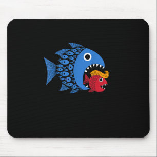 Kamala über Trump Blue Wave Big Fish frisst Small Mousepad