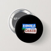 Kamala und der Coach Harris Wheimer-Kampagne 2024 Button (Vorne & Hinten)