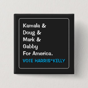 Kamala und Doug und Mark und Gabby für Amerika Button