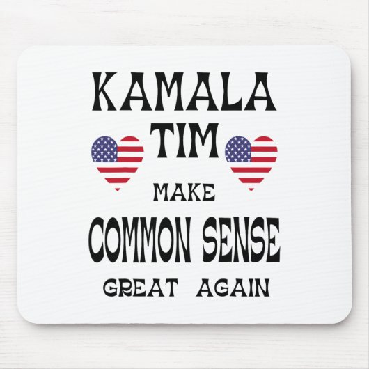 Kamala und Tim - Gesunder Menschenverstand wieder Mousepad (Vorne)