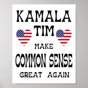 Kamala und Tim - Gesunder Menschenverstand wieder  Poster
