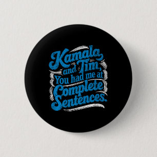 Kamala und Tim Harris Wheimer Präsidentschaftswahl Button