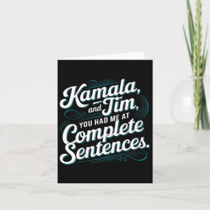 Kamala und Tim Sie hatten mich zu vollständigen Sä Karte