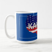 Kamala und USA in Flaggenfarben Kaffeetasse (Links)