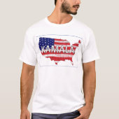 Kamala und USA in Flaggenfarben T-Shirt (Vorderseite)