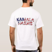 Kamala und USA in Flaggenfarben T-Shirt (Rückseite)