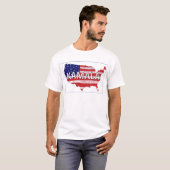 Kamala und USA in Flaggenfarben T-Shirt (Vorne ganz)