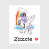 KAMALA UNICORN AND RAINBOW STICKER (Blatt)