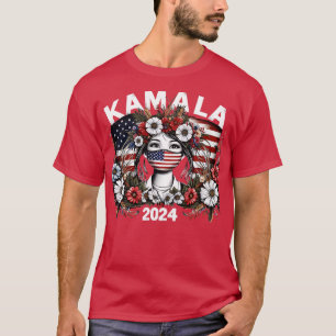 Kamala Vintage Floral Feminine Erste Weibliche 2 T-Shirt