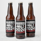 Kamala Walz 2024 Harris Waltz 2024 Bierflaschenetikett (Flaschen)
