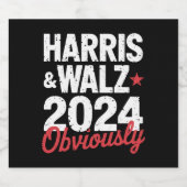 Kamala Walz 2024 Harris Waltz 2024 Bierflaschenetikett (Einzelnes Label)