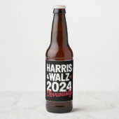 Kamala Walz 2024 Harris Waltz 2024 Bierflaschenetikett (Vorderseite)