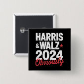 Kamala Walz 2024 Harris Waltz 2024 Button (Vorne & Hinten)