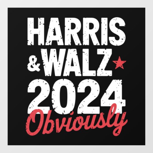 Kamala Walz 2024 Harris Waltz 2024 Fensteraufkleber (Blatt)