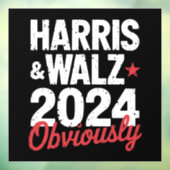 Kamala Walz 2024 Harris Waltz 2024 Fensteraufkleber (Blatt 3)