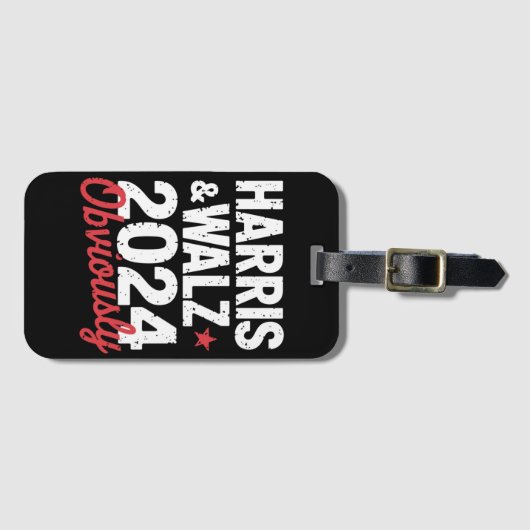 Kamala Walz 2024 Harris Waltz 2024 Gepäckanhänger (Vorderseite (Horizontal))