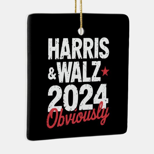 Kamala Walz 2024 Harris Waltz 2024 Keramikornament (Rechts)