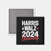Kamala Walz 2024 Harris Waltz 2024 Magnet (Vorderseite/Rückseite)
