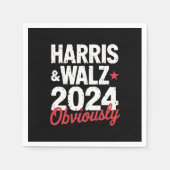 Kamala Walz 2024 Harris Waltz 2024 Serviette (Vorderseite)