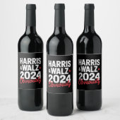 Kamala Walz 2024 Harris Waltz 2024 Weinetikett (Flaschen)