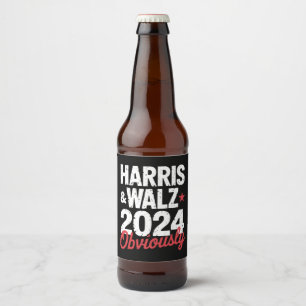 Kamala Walz Offensichtlich 2024 Harris Waltz 2024 Bierflaschenetikett