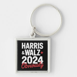 Kamala Walz Offensichtlich 2024 Harris Waltz 2024 Schlüsselanhänger