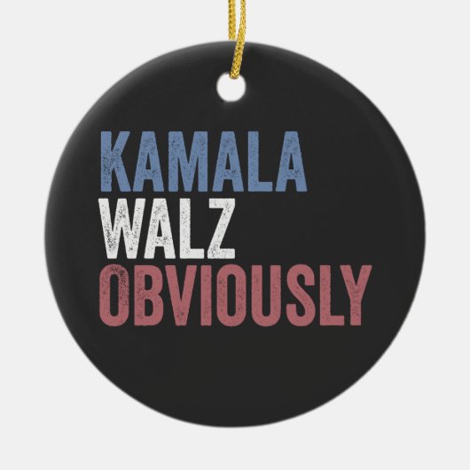 Kamala Walz Wahltag 2024 Keramik Ornament (Vorne)