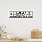 Kamala-Warnschild Poster (Küche)