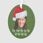 Kamala Weihnachtsmannmütze - Biden Walz 2024 lusti Ornament (Vorderseite)