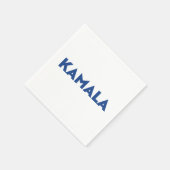 Kamala, weiß und blau, moderne, mutige Typografie Serviette (Ecke)