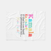 Kamala, wenn das zu schwer ist, um es zu verkünden fleecedecke (Vorderseite (Horizontal))