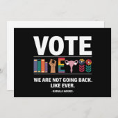 Kamala wir kommen nicht wie jeder Feminist zurück Einladung (Vorne/Hinten)